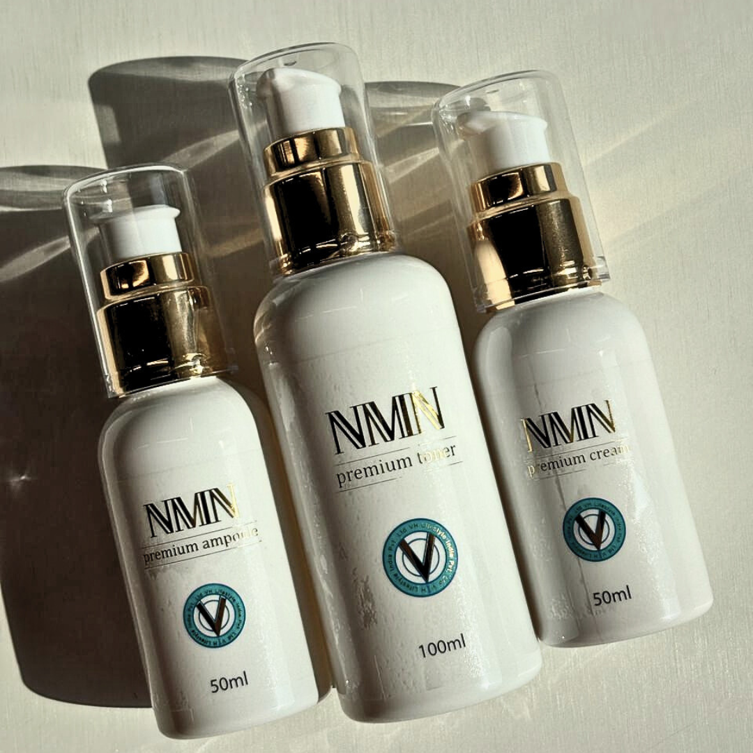 NMN Premium Skincare Essentials Set – Toner, Ampoule & Cream